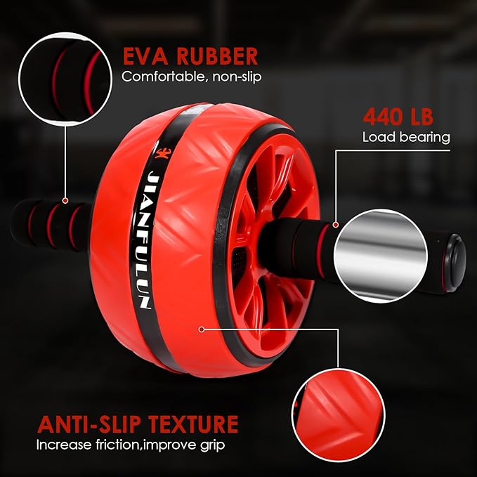 Ab Roller Wheel, Ab Roller for Abs Workout, Ab Roller Wheel Exercise Equipment for Core Workout, Ab Wheel Roller for Home Gym, Ab Workout Equipment for Abdominal Exercise