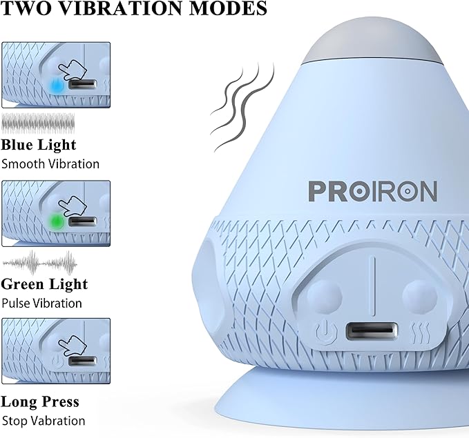 PROIRON Mountable Massage Ball Vibrating & Heating Hand Free,Deep Tissue Massage Trigger Point Therapy for Back Neck Feet Body, Myofascial Release Muscle Soreness & Joint Pain Relief