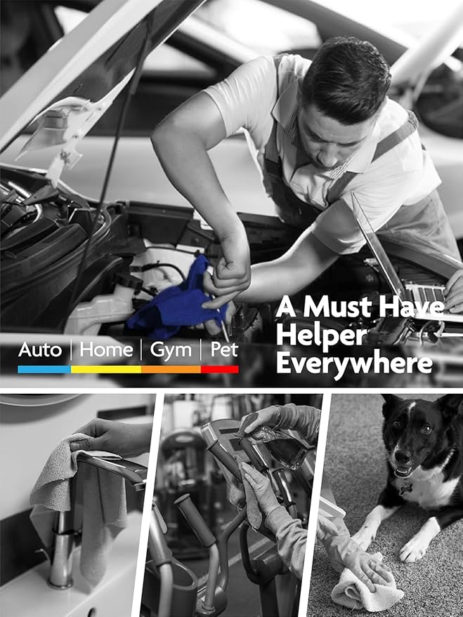 Fantasticlean Microfiber Cleaning Cloth Roll -75 Pack, Tear Away Microfiber Towels, 12" x 12", Reusable, Washable, Scratch Free, Ultra Absorbent Dish Rags for Car, Home, Garage or Shop (Navy Blue)