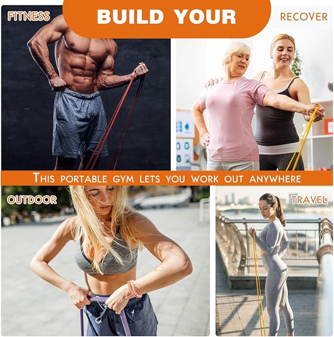 Resistance Bands,Pull Up Bands,Stretching Assist Bands Set for Men & WomenPortable Exercise, Muscle Training,Physical Therapy,Exercise Workout Bands for Working Out