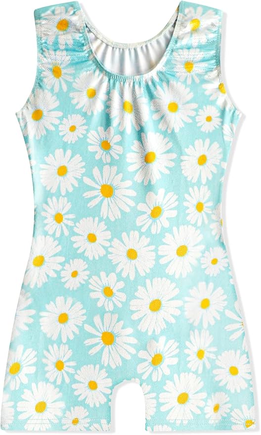 EQSJIU Leotards for Girls Gymnastics Sleeveless Sparkly Toddler Tumbling Outfits Dance Clothes Biketards for Kids 1-10 Years