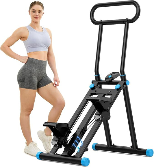 HXD-ERGO Stair Stepper for Home Gym,Folding Vertical Climber Cardio Exercise Machine,Stair Climber for Full Body Workout with Adjustable Handlebar for Women & Men