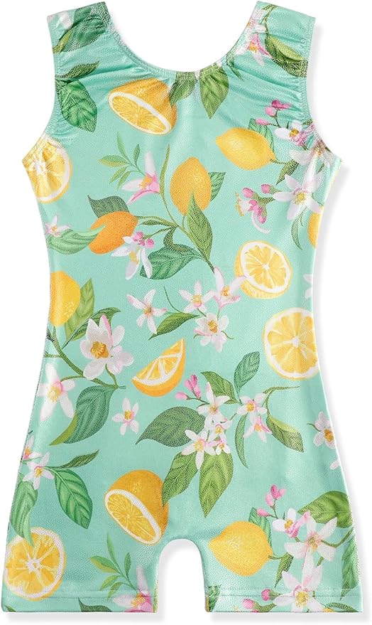 EQSJIU Leotards for Girls Gymnastics Sleeveless Sparkly Toddler Tumbling Outfits Dance Clothes Biketards for Kids 1-10 Years