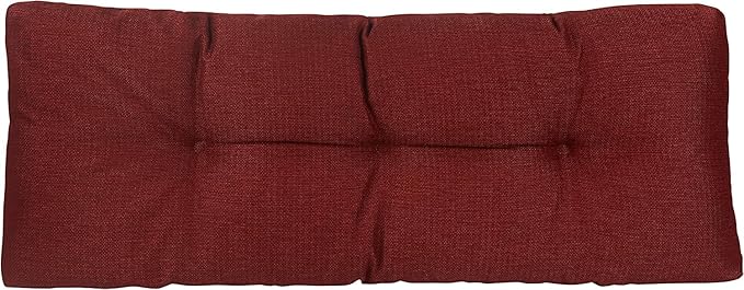Klear Vu The Gripper Omega Non-Slip Tufted Bench Cushion for Indoor Furniture, Entryway Storage, Bay Window, Corner Nook or Piano Seat, 43 Inches, 09 Flame