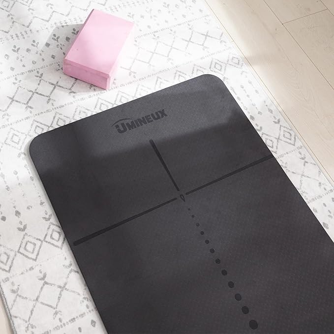 UMINEUX Yoga Mat Extra Thick 1/3'' & 2/5" Non Slip Yoga Mats for Women Eco Friendly TPE Fitness Exercise Mat with Carrying Sling & Storage Bag