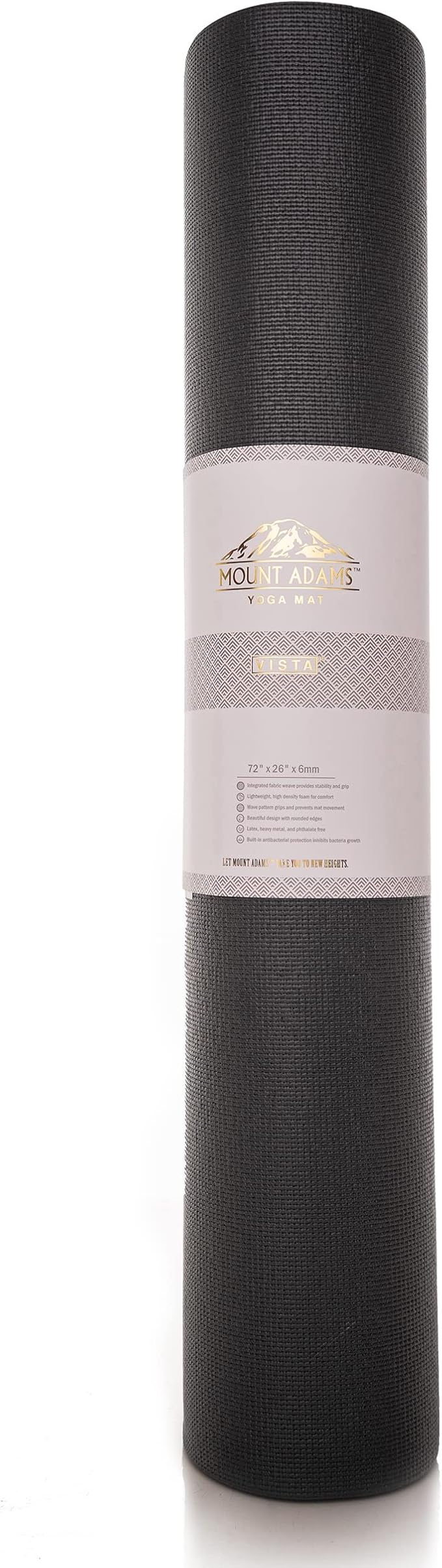 Vista Wide 6mm Yoga Mat by Mount Adams - The New Standard in Professional Yoga Mats - Dense, Slip Resistant Exercise Mat - Wholesale Studio Brand Now Available to the Public, 72" x 26"