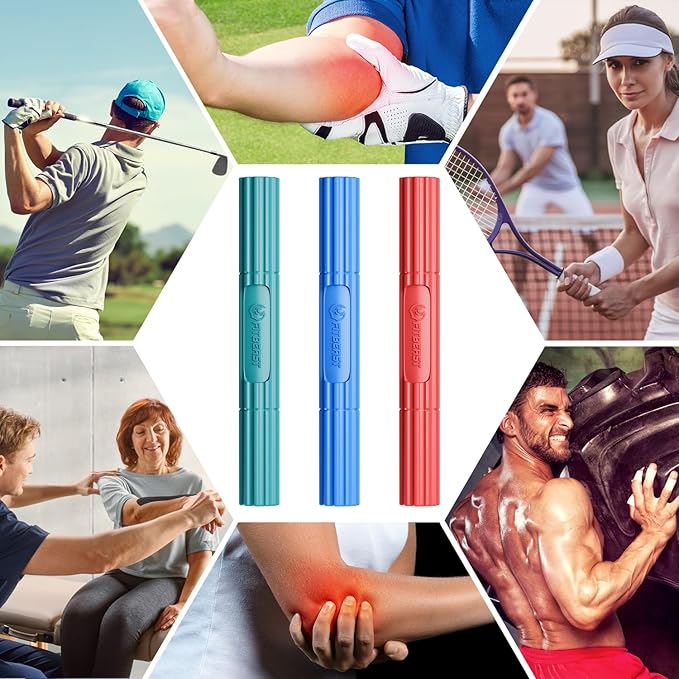 FitBeast Flex Therapy Bar, Tennis Elbow Therapy Bar - Ideal for Relieve Tendonitis Pain & Improve Grip Strength, Fitness Resistance Bar for Golfers Elbow & Tendinitis, Twist Bar for Physical Therapy