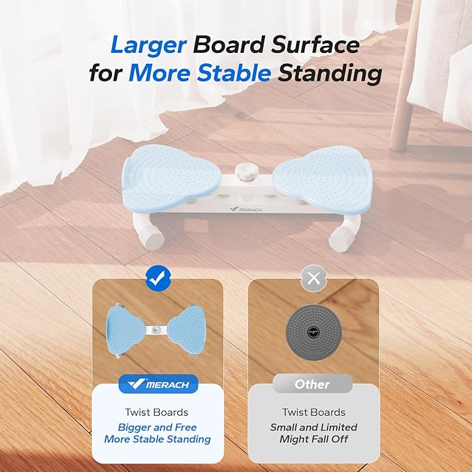 MERACH Waist Twister Machine Exercise, Ab Twist Board with 300 lbs Weight Capacity, Abs Workout for Slim Waist and Core Ab Exercise, Noiseless Home Gym Equipment for Women Men