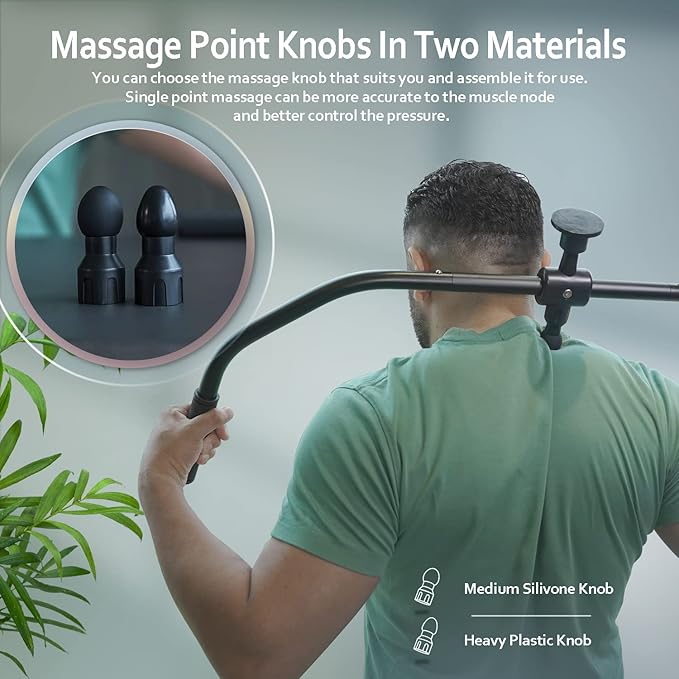 Strict Trigger Point Massage Cane Back and Neck Massager for Muscle Pain Relief and Self-Massage Therapy ，Handheld Back, Neck, Shoulder, Leg ，Foot， Full Body Deep Tissue Pressure Point Tool （ Black）