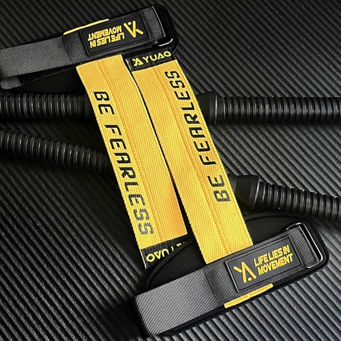 Weight Lifting Wrist Straps, Weight Lifting Straps, Wrist Straps for Weightlifting, with Neoprene Padded Wraps, Double Layer Cotton Hand Grips,Yellow Color, Gifts for Men and Women