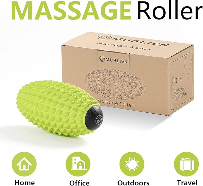 Massage Roller, Deep Tissue Massage for Myofascial Release, Muscle Roller for Exercise and Workout Recovery, Alleviating Neck, Back, Legs, Foot or Muscle Tension - Green