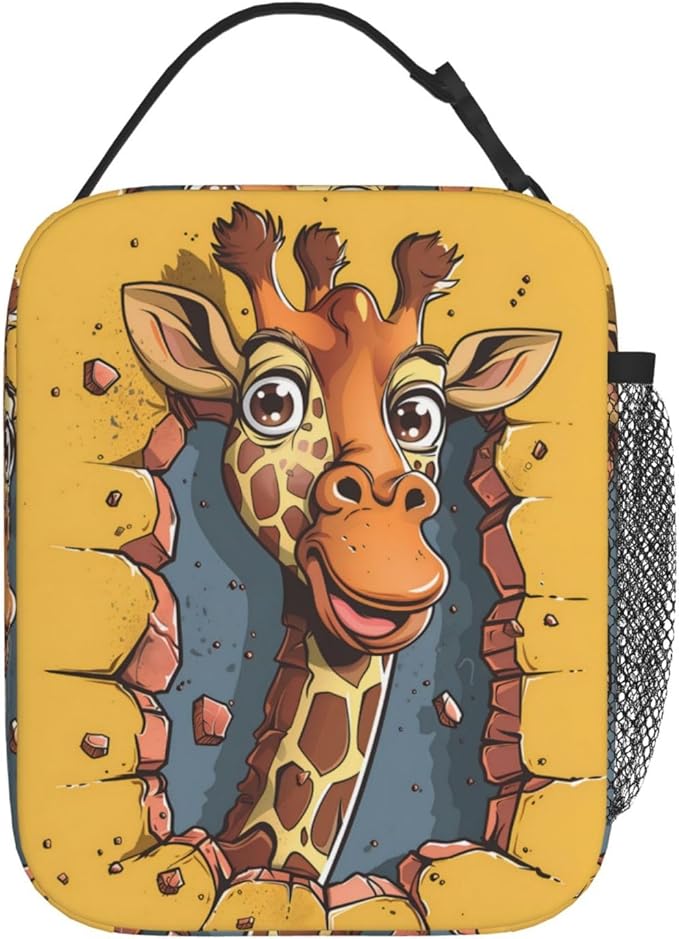 Insulated Lunch Box for Women Men, Giraffe Theme Lunch Box Reusable Portable Lunch Bag Cooler Tote Waterproof Lunch Container for Office Picnic Work Travel