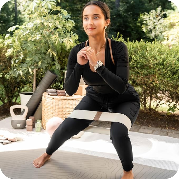 WeGym Fabric Resistance Bands, Workouts at Home, Set of 3 Bands, Exercise Bands for Lower Body Workouts, Travel Friendly Fitness Equipment, Stylish Fitness