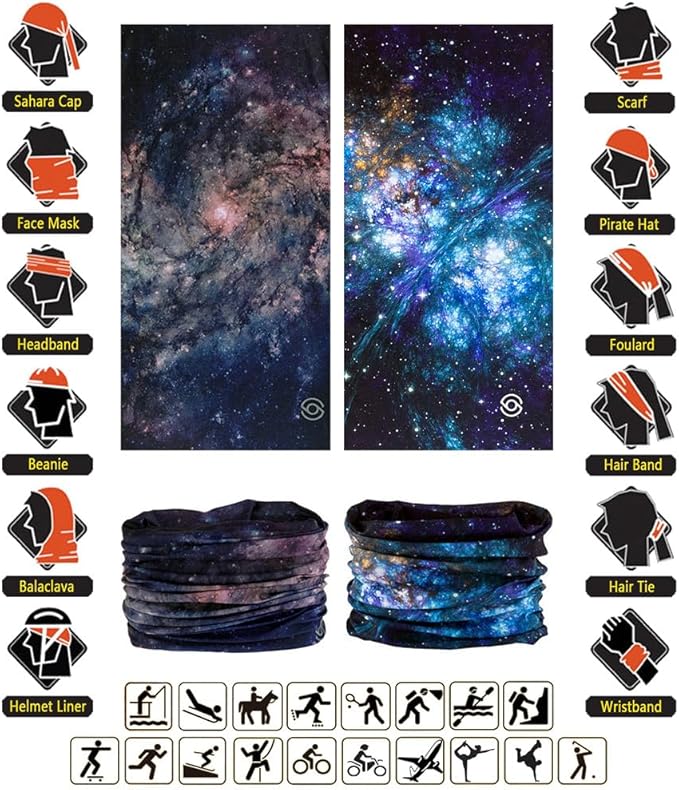 Headband Neck Gaiter Head Wrap Headwear Face Mask Magic Scarf Bandana for Men and Women