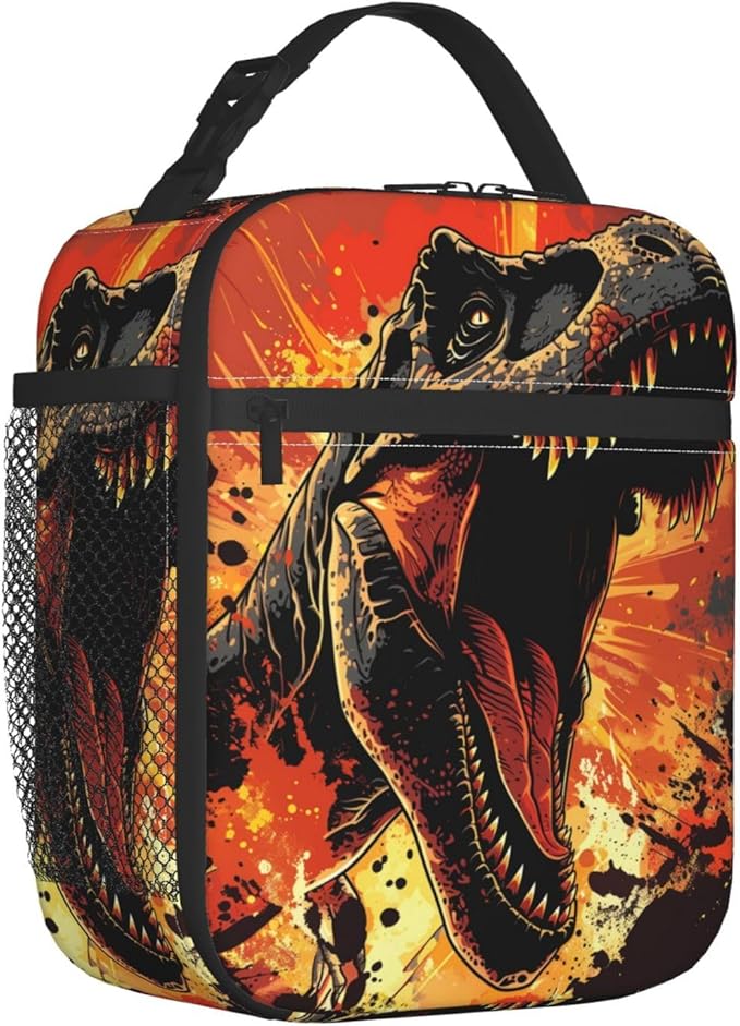 Lunch Box for Women Men, Cute Dinosaur Insulated Lunch Box Reusable Portable Lunch Bag Cooler Tote Waterproof Lunch Container for Office Picnic Work Travel Hiking