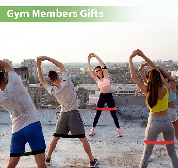 100 PCS Bulk Resistance Bands, Loop Exercise Bands Set for Gym Members Sports Class Students Gift, 5 Pieces Each Set with Storage Bag, Fitness Bands for Outdoor Home Gym Yoga Pilates