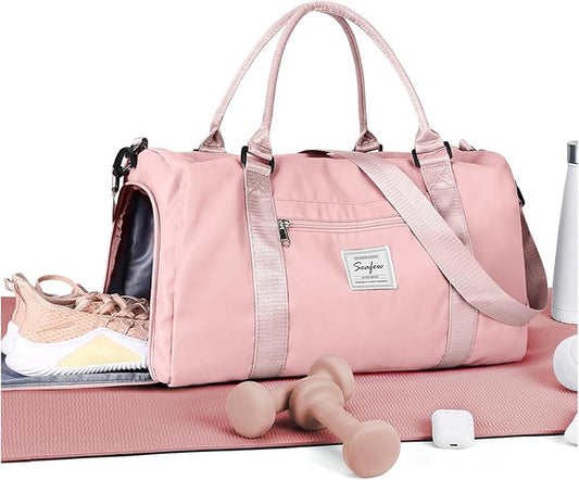 Gym Bag Womens,Travel Duffel Carry on Bag Sport Tote Bag Weekend Overnight Bag