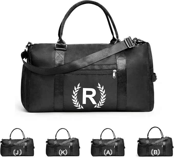Gym Bag for Women & Men, Fitness Workout Sports Travel Duffle Bag with Wet Pocket & Shoes Compartment, Great Present for Gym Lovers