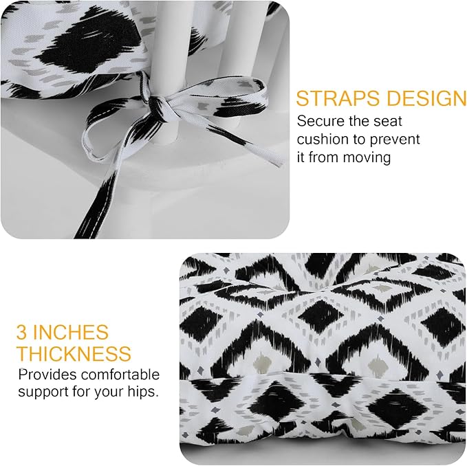 Outdoor Bench Cushion Waterproof, Tufted Bench Seat Cushion 40 x 15 Inch, Patio Wicker Indoor Seat Pads for Outside Garden Patio Balcony