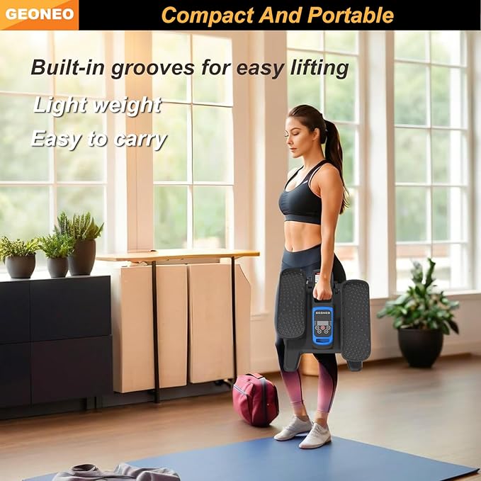 Under Desk Elliptical Machine, Electric Ellipse Leg Exerciser for Senior, Quiet and Compact Electric Seated Pedal Exerciser for Home with Remote Control and 12 Adjustable Speeds