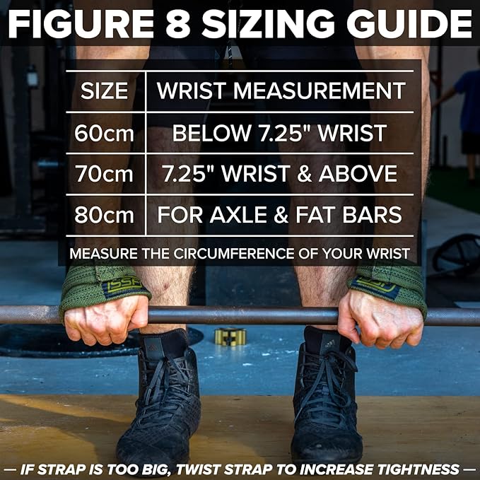 SERIOUS STEEL FITNESS Red Figure 8 Lifting Straps | Deadlift & Strongman Axle Straps - 3 Sizes