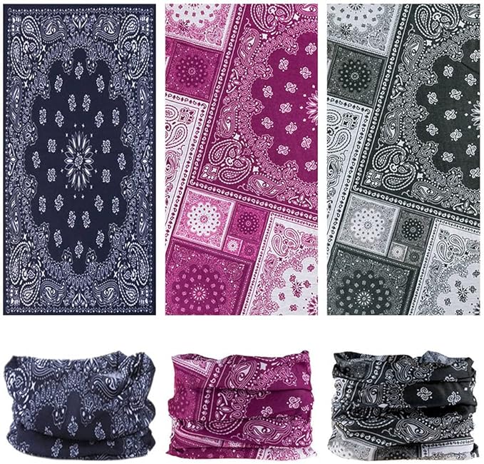 Neck Gaiter Headband Headwear Head Wrap Face Mask Magic Scarf Bandana for Men and Women