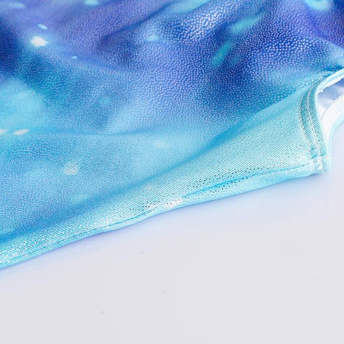 EQSJIU Leotards for Girls Gymnastics Sleeveless Sparkly Toddler Tumbling Outfits Dance Clothes Biketards for Kids 1-10 Years