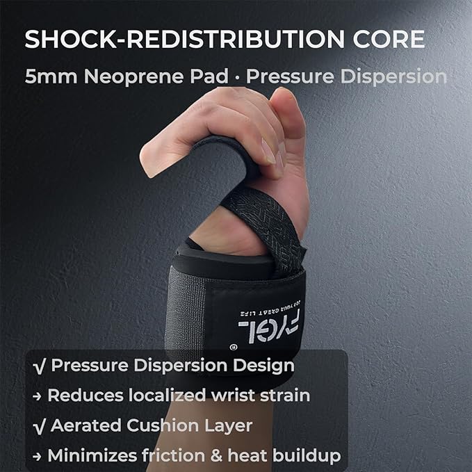 Weight Lifting Straps: Neoprene Padded Wrist Support, Non-Slip Grip & Adjustable Fit for Deadlifts/Pull-Ups - Unisex Gym Wrist Straps