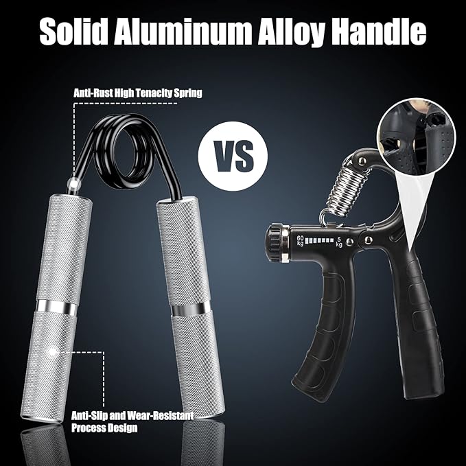 Grip Strength Trainer 4 Pack,50LB-200LB Hand Exerciser Gripper Forearm Finger Strengthener Non-Slip Suitable for Hand Rehabilitation Finger Strength Training, Muscle Building, Home Gym