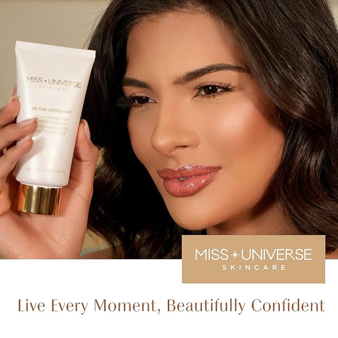 In The Spotlight SPF 50 Sun Protection and Skincare Enhancer, Facial Skin Care Product with Hyaluronic Acid, Sun Screen Protector for Faces, Personal Face Sunscreen Regimen