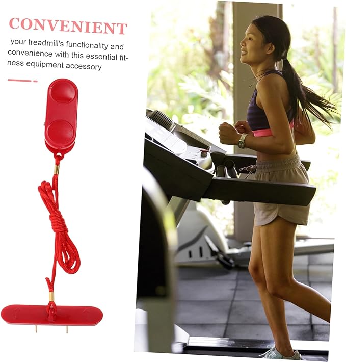 Treadmill Safety Key Replacement with Dual Insert Piece Fitness Equipment Accessory for Running Machines Broad Compatibility with Treadmill Brands