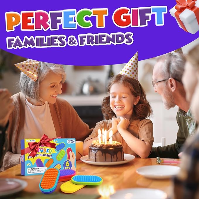 Sensory Fidget Magnet Toys for Kids: Silicone Magnetic Sliders Stress Fidgets for Autism, Anxiety Relief Small Fidget Toys for Adults Office Desk / Travel Classroom Must Haves, Stocking Stuffers Gifts