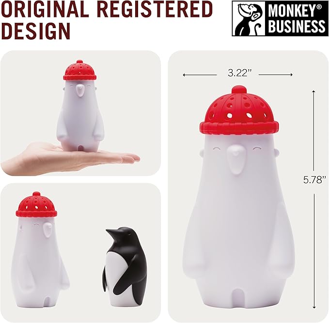 Monkey Business Fill Phil Refrigerator Deodorizer, Baking Soda Container, Baking Soda Fridge Deodorizer, Cute Gifts, Kitchen Gadgets