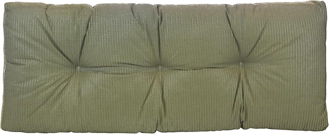 Klear Vu The Gripper Omega Non-Slip Tufted Bench Cushion for Indoor Furniture, Entryway Storage, Bay Window, 35 Inches, Chenille Green