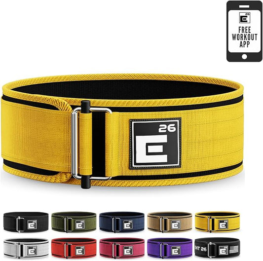 Element 26 Self-Locking Weight Lifting Belt - Premium Weightlifting Belt for Serious Functional Fitness and Olympic Lifting Athletes - Lifting Support for Men and Women - Deadlift Training Belt