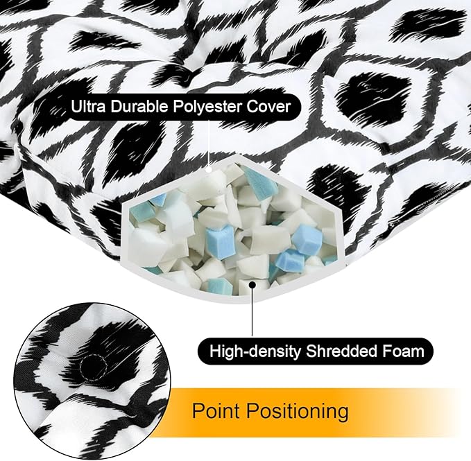 Outdoor Bench Cushion Waterproof, Tufted Bench Seat Cushion 36 x 15 Inch, Patio Wicker Indoor Seat Pads for Outside Garden Patio Balcony