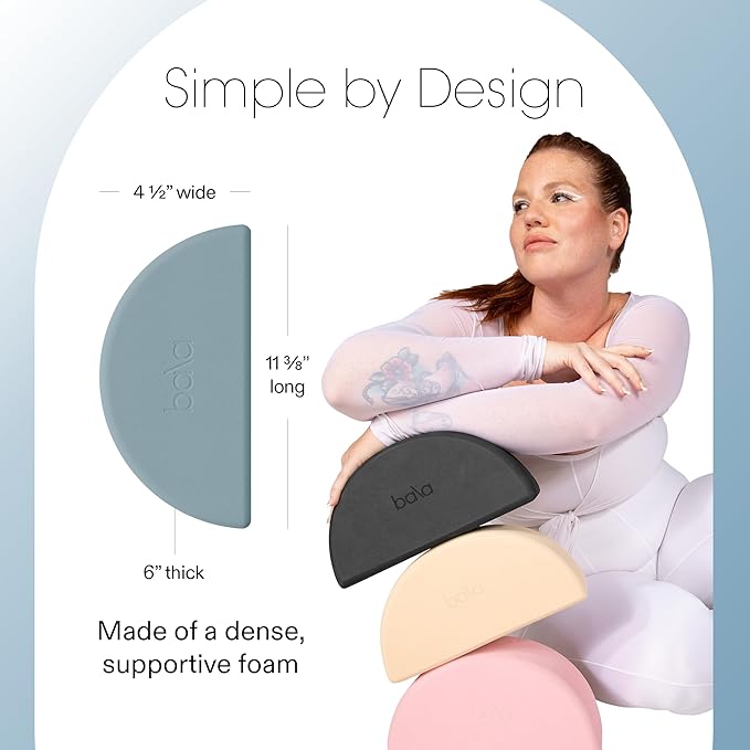 Bala Balance Blocks 2 Pack, Yoga Blocks for Working Out, (Sea) - Semi-Circular Yoga Accessories for Stretching & Exercise - Yoga Equipment for Home Workout - Yoga Block Essentials for Women & Men