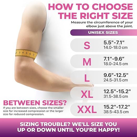 DR. BRACE® Elite Elbow Brace Support, Breathable Elbow Compression Sleeve with Gel Pad for Golfer's, Tennis Elbow & Tendonitis Treatment & Pain Relief 2024 (Black-Pink, Small)