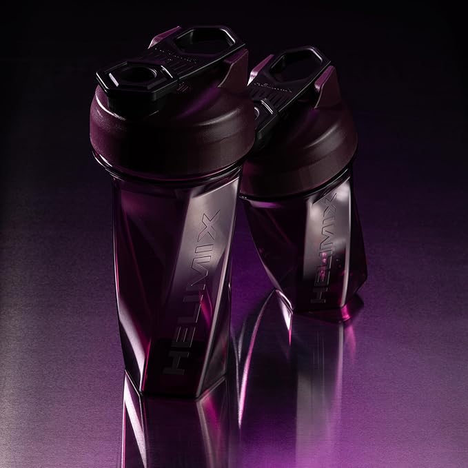 HELIMIX 2.0 Vortex Blender Shaker Bottle Holds upto 28oz | No Blending Ball or Whisk | USA Made | Portable Pre Workout Whey Protein Drink Shaker Cup | Mixes Cocktails Smoothies Shakes | Top Rack Safe