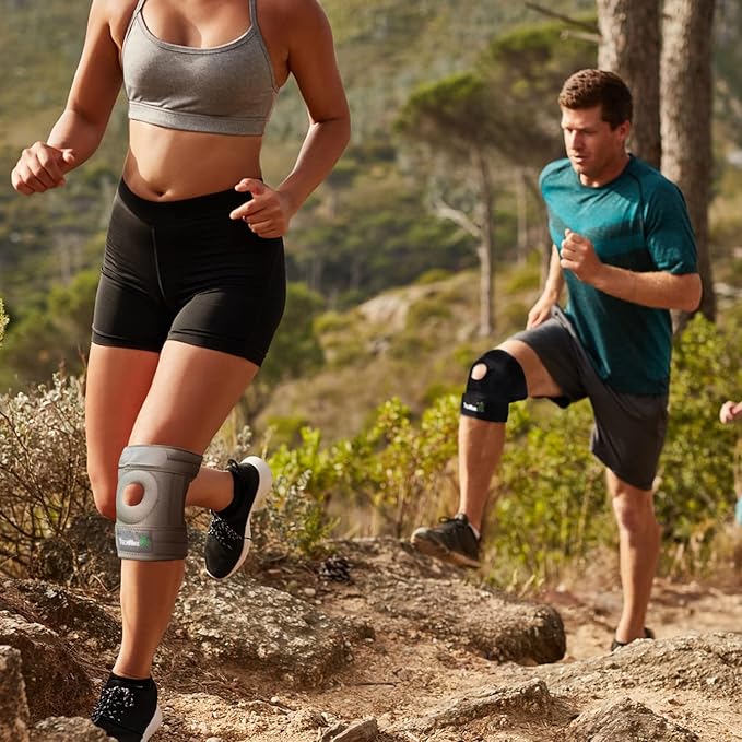 TechWare Pro Knee Brace Support - Knee Braces for Knee Pain. Relieves ACL, LCL, MCL, Meniscus Tear, Arthritis, Tendonitis Pain. Dual Stabilizers Non Slip Neoprene. Adjustable Bi-Directional Straps -5 Sizes