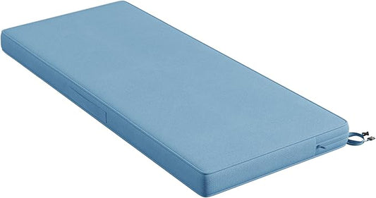 Codi Outdoor Bench Cushion 48 inch, Double Waterproof Patio Furniture Cushions Replacement for Swing, Porch, Couch, 48x18x3'', Teal Blue