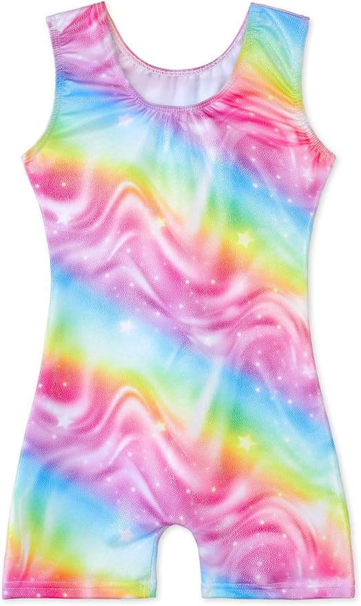 EQSJIU Leotards for Girls Gymnastics Sleeveless Sparkly Toddler Tumbling Outfits Dance Clothes Biketards for Kids 1-10 Years