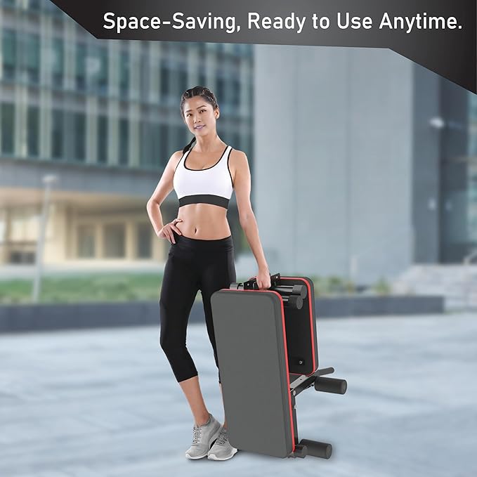 Decline & Flat Bench, Foldable, Multi-Gear Adjustment, Full Body Workout, 660 lbs/300 kgs Capacity