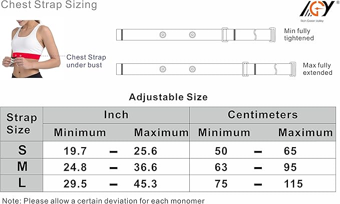 Heart Rate Monitor Replacement Chest Strap Compatible with Polar H10 H9 H7 H1 Wahoo Tickr Garmin Chest Belt