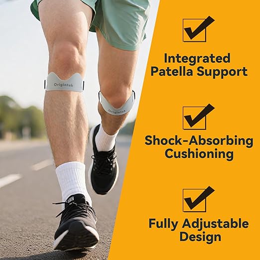 Adjustable Patellar Tendon Knee Strap – Knee Support Brace, Patella Band for Tendonitis, Running, Sports & Daily Knee Pain Relief – Includes Two Straps in Short & Long Sizes for Adults, Teens, Men & Women, 1 Pack