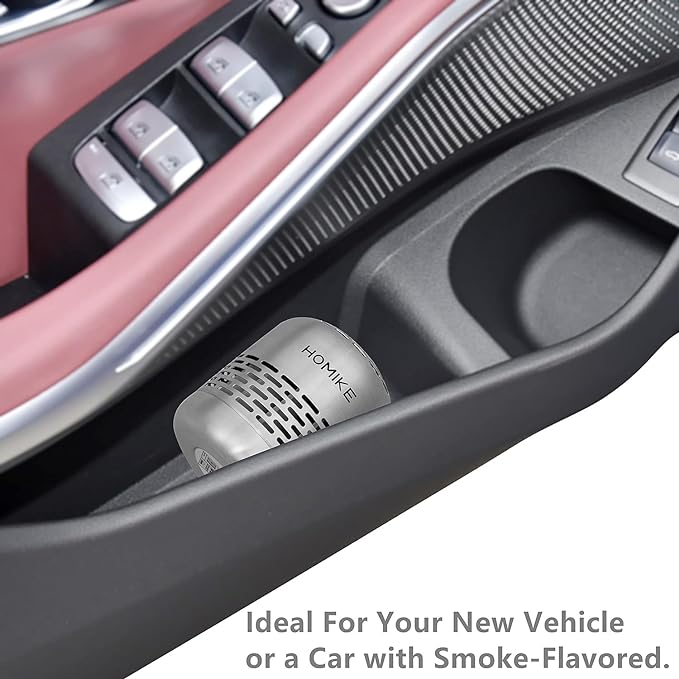 HOMIKE Refrigerator Deodorizer, Odor Eliminator,Last up to 10 Years for Car,Closet,Shoes Cabinet,Fridge and Freezer,Outperforms Baking Soda and Activated Carbon(Stainless Steel)