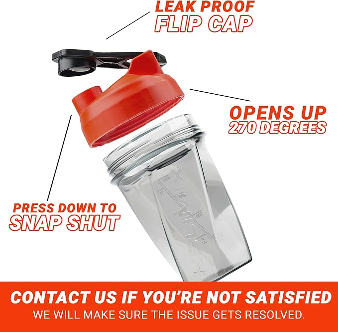 HELIMIX 1.5 Vortex Blender Shaker Bottle Holds Upto 20oz | No Blending Ball or Whisk | USA Made | Portable Pre Workout Whey Protein Drink Shaker Cup | Mixes Cocktails Smoothies Shakes | Top Rack Safe