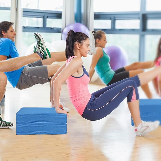 Hungdao 2 Pcs Balance Pad Thick Foam Yoga Core Training Exercise Pad for Adults Physical Therapy Fitness Stability Workout Knee Ankle Strength Training Home Work Floor