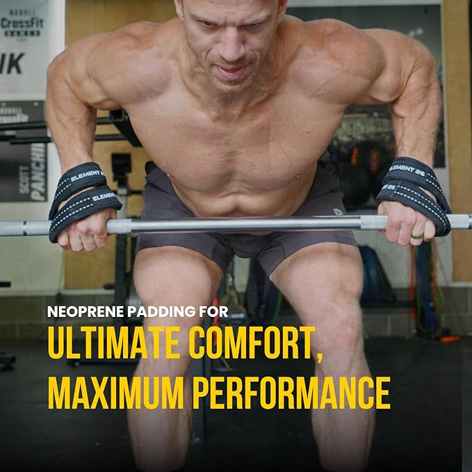 Element 26 Padded Figure 8 Lifting Straps - Weightlifting Straps - Figure 8 Straps - Wrist Straps for Men, Women, Weight Lifting, Deadlifts - Deadlifting Straps