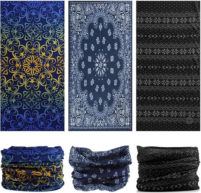 Headband Neck Gaiter Head Wrap Headwear Face Mask Magic Scarf Bandana for Men and Women